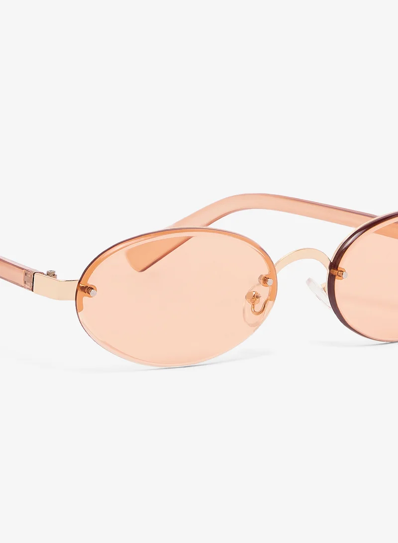 Ginger Gold Oval Polarized Sunglasses With Gold Accent for Women | Best Price UAE